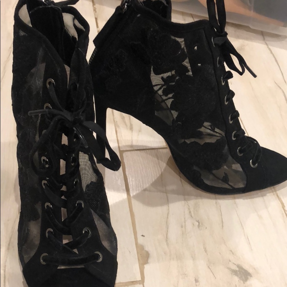 Zara lace up booties